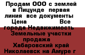 Продам ООО с землей в Пицунде, первая линия, все документы › Цена ­ 9 000 000 - Все города Недвижимость » Земельные участки продажа   . Хабаровский край,Николаевск-на-Амуре г.